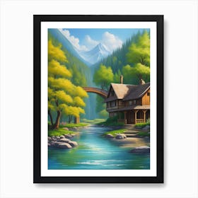 House In The Mountains Art Print