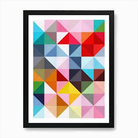 Squares and triangles in harmony 3 Art Print