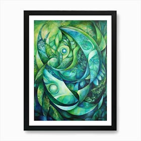 Abstract Fish Painting Art Art Print