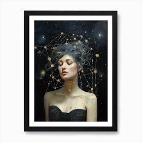 Whimsical Lady Universe Celestial 9 Art Print