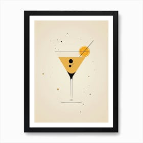 Mid Century Modern Bee S Knees Floral Infusion Cocktail 4 Art Print