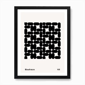 Geometric Bauhaus Poster B&W 49 Art Print