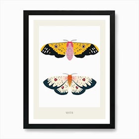 Colourful Insect Illustration Moth 4 Poster Art Print