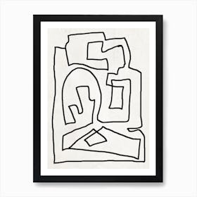 Abstract Line Art Art Print