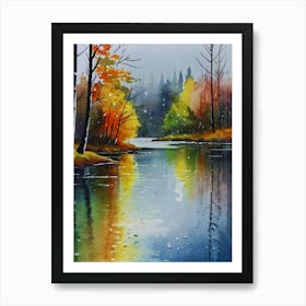 Autumn By The River Art Print