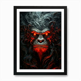 Gorilla Head Art Print