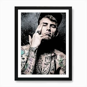 machine gun kelly 3 Art Print