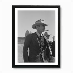 Untitled Photo, Possibly Related To Men Watching The Judging Of Hereford Steers At The San Angelo Fat Stock Show Art Print