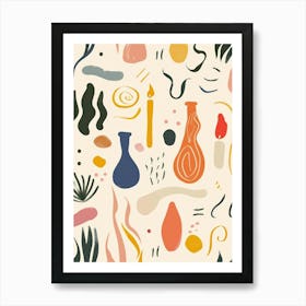 Cute Abstract Objects Collection 6 Art Print