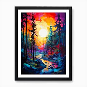 Bold Flat Color Aspen Art Print