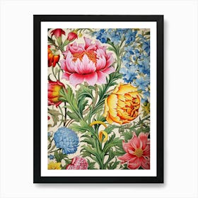 Floral Wallpaper 278 Art Print