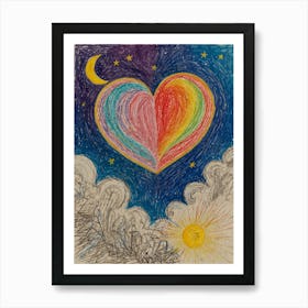 Heart In The Sky 5 Art Print