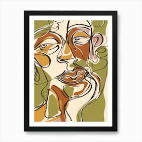 Abstract Portrait Of A Woman 58 Art Print