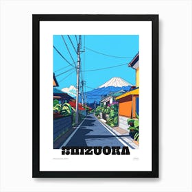 Shizuoka Japan 4 Colourful Travel Poster Art Print