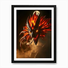 Dragon on Fire Art Print