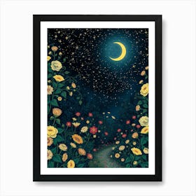 Night In The Garden 1 Art Print