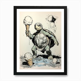 Turtle Ice Cream 1 Art Print