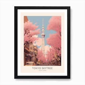 The Tokyo Skytree Japan Travel Poster Art Print