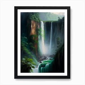 Tumpak Sewu, Indonesia Peaceful Oil Art  (2) Art Print