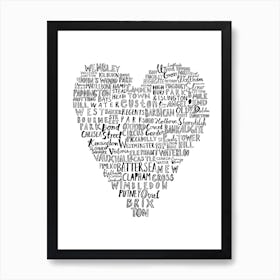 My Heart Belongs To London Art Print