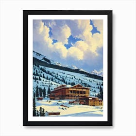 Châtel, France Ski Resort Vintage Landscape 2 Skiing Poster Póster