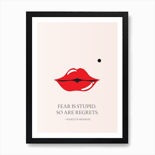 From the lips of Marilyn Monroe Art Print