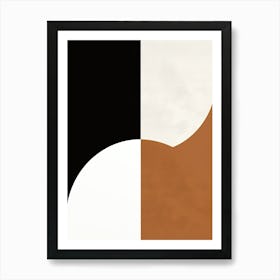 Abstract Harmony: Beige Ballet Art Print