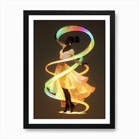 Rainbow Hoop Dancer Art Print