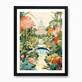 Birmingham Botanical Gardens Modern Illustration 3 Art Print