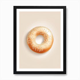 Sesame Bagel Marker Art Art Print