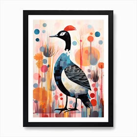 Bird Painting Collage Coot 3 Art Print