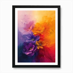 Abstract Flowers 9 Art Print