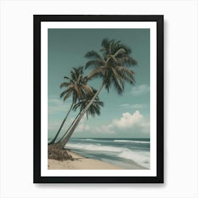 Palm Trees On The Beach 3 Art Print