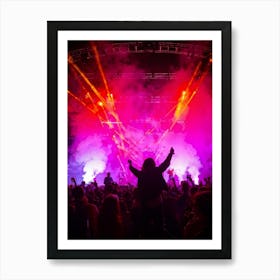 Crowd Of People At A Concert Art Print