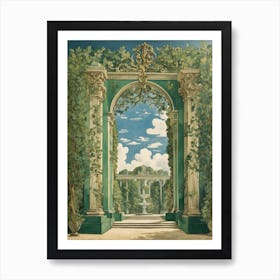 Archway In A Garden Art Print