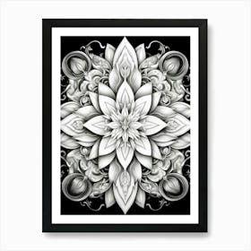 Symmetrical Mandalas Geometric Illustration 28 Art Print