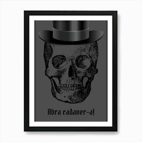 Humoristic Magician Skull Art Print