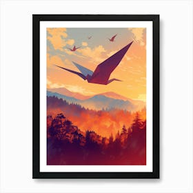 Origami Bird Art Print