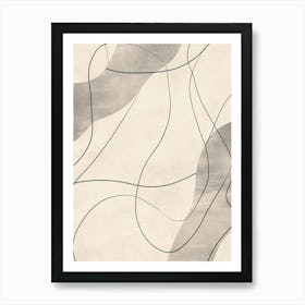 Line Drawing Of A Leaf 49 Art Print