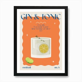 Gin&Tonic Cocktail Art Print