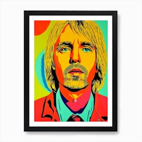 Tom 2 Petty And The Heartbreakers Colourful Pop Art Art Print