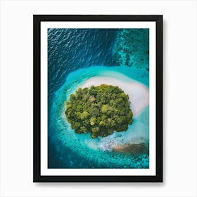 Aerial View Of A Tropical Island 5 Art Print