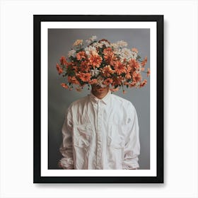 Flowers On Head Art Print