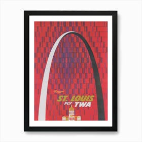 St Louis Arch Vintage Travel Poster Art Print