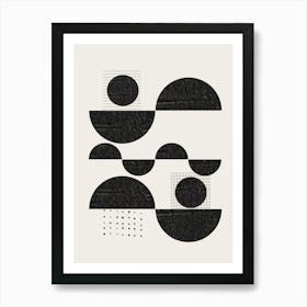 Bauhaus Style Abstract In Black Art Print