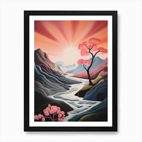 "Eastern Dawn: Radiance of an Asian Sunrise" Art Print