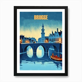 Bruges, Vintage Travel Poster Art Print