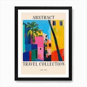 Abstract Travel Collection Poster Lima Peru 3 Art Print