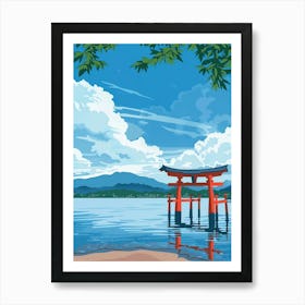 Miyajima Island Japan 2 Colourful Illustration Art Print