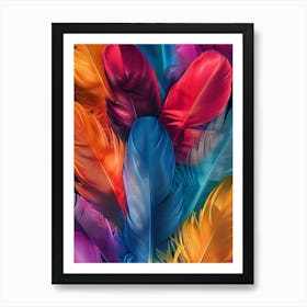 Colorful Feathers 7 Art Print